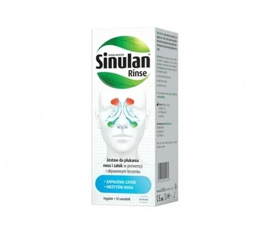 Zdjęcie Sinulan Rinse zestaw do płukania nosa i zatok 12 saszetek + irygator
