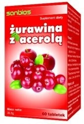 Zdjęcie SANBIOS Żurawina z acerolą 60 tabl.