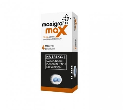 Zdjęcie Maxigra Max 50 mg 4 tabletki