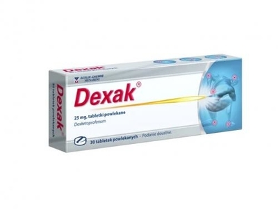 Zdjęcie Dexak 25 mg 30 tabletek powlekanych