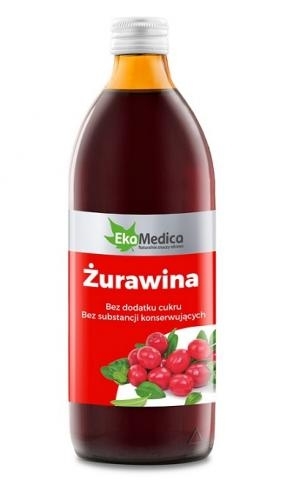 Zdjęcie Żurawina Sok 100% EkaMedica  500 ml 