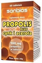 Zdjęcie SANBIOS Propolis Plus cynk i acerol...