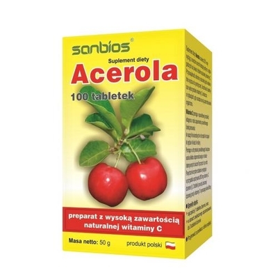 Zdjęcie Acerola 100 tabletek SANBIOS