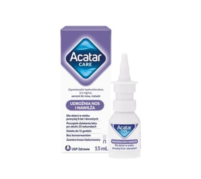 Zdjęcie Acatar Care 0,5mg/ml aerozol do nosa 15 ml